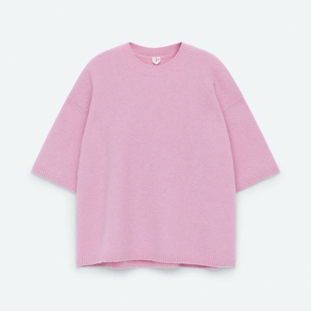 Arket Alpaca + Wool Blend Short Sleeve Sweater